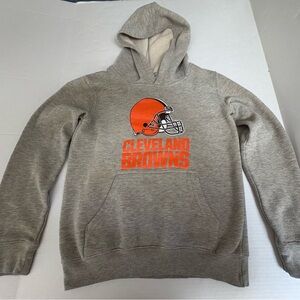 NFL Cleveland Browns Gray and Orange Hoodies-Lot of Two Youth Medium